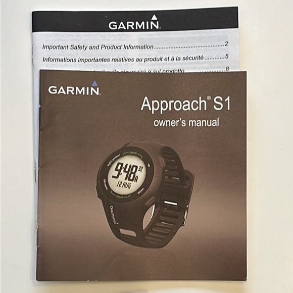 Garmin Approach S1 GPS Golf Watch EUC Black with Charger and Owner’s Manual - Picture 9 of 9
